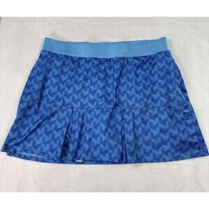 Sport Haley Tennis Skort XL Blue Geometric Print Womens Pockets Skirt W/ Shorts